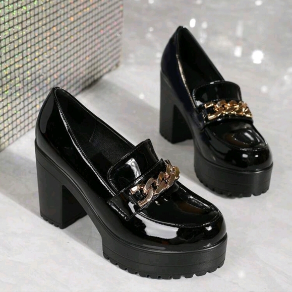 New Black Soft Leather Women's Elevator Thick-Soled Shoes, Korean Style - Picture 6 of 6